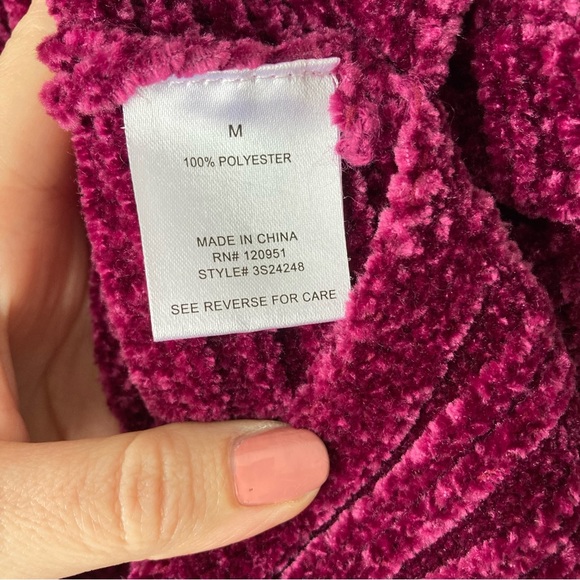 Pink Rose Super Soft Comfy Turtleneck Sweater Deep Pink Women’s Medium - Picture 10 of 11